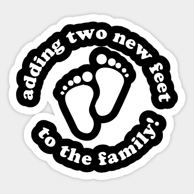 Adding two new feet to the family Sticker by redsoldesign